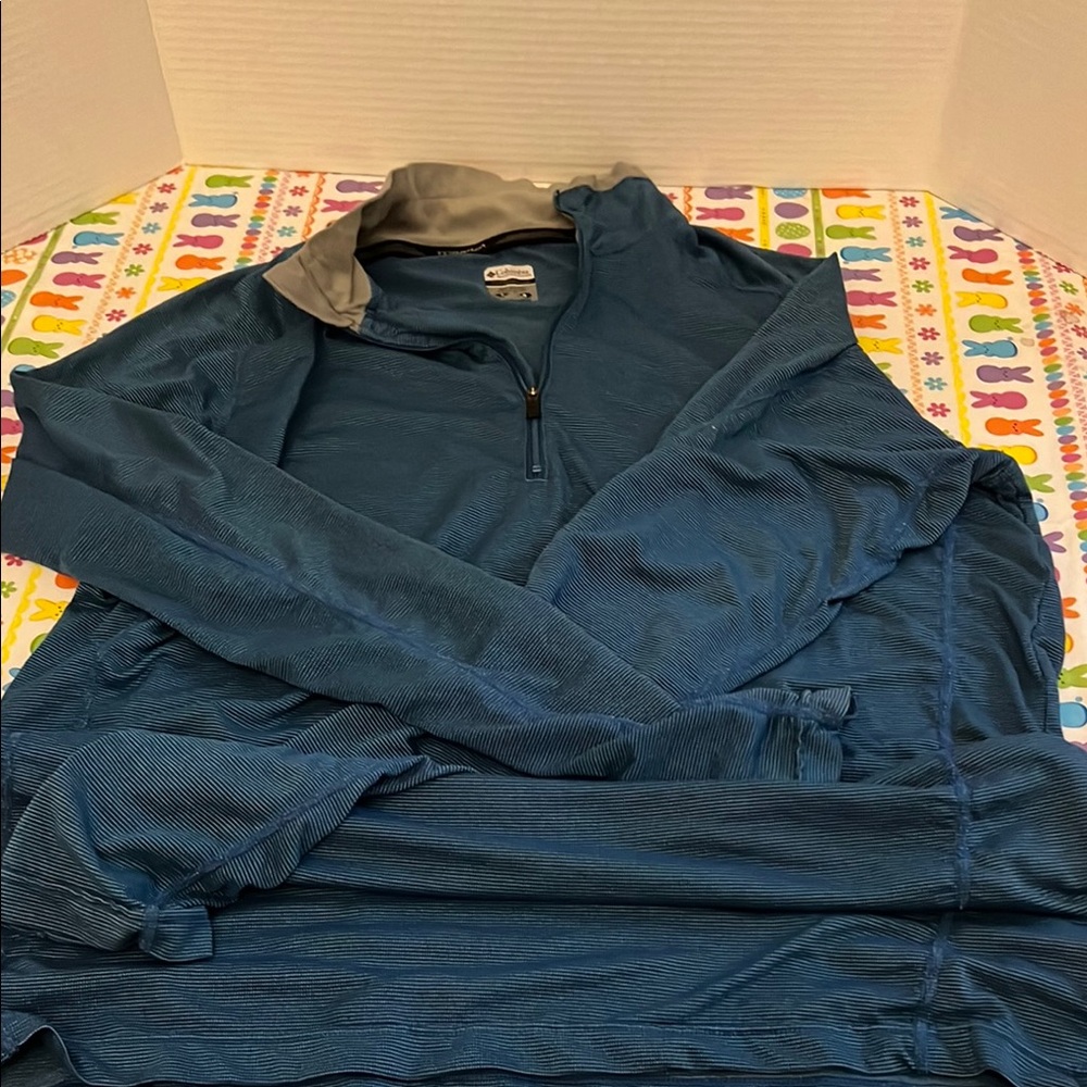 Blue Columbia Quarter-Zip Pullover